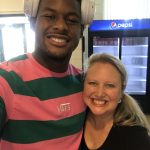 Chef Lisa with Steeler player JuJu Smith-Schuster